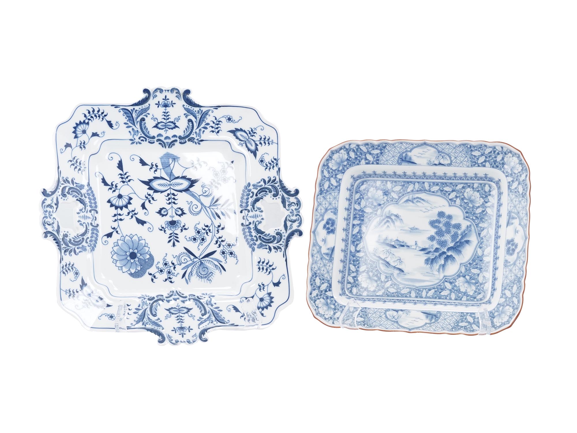 COLLECTION OF JAPANESE BLUE WHITE PORCELAIN DISH PIC-1